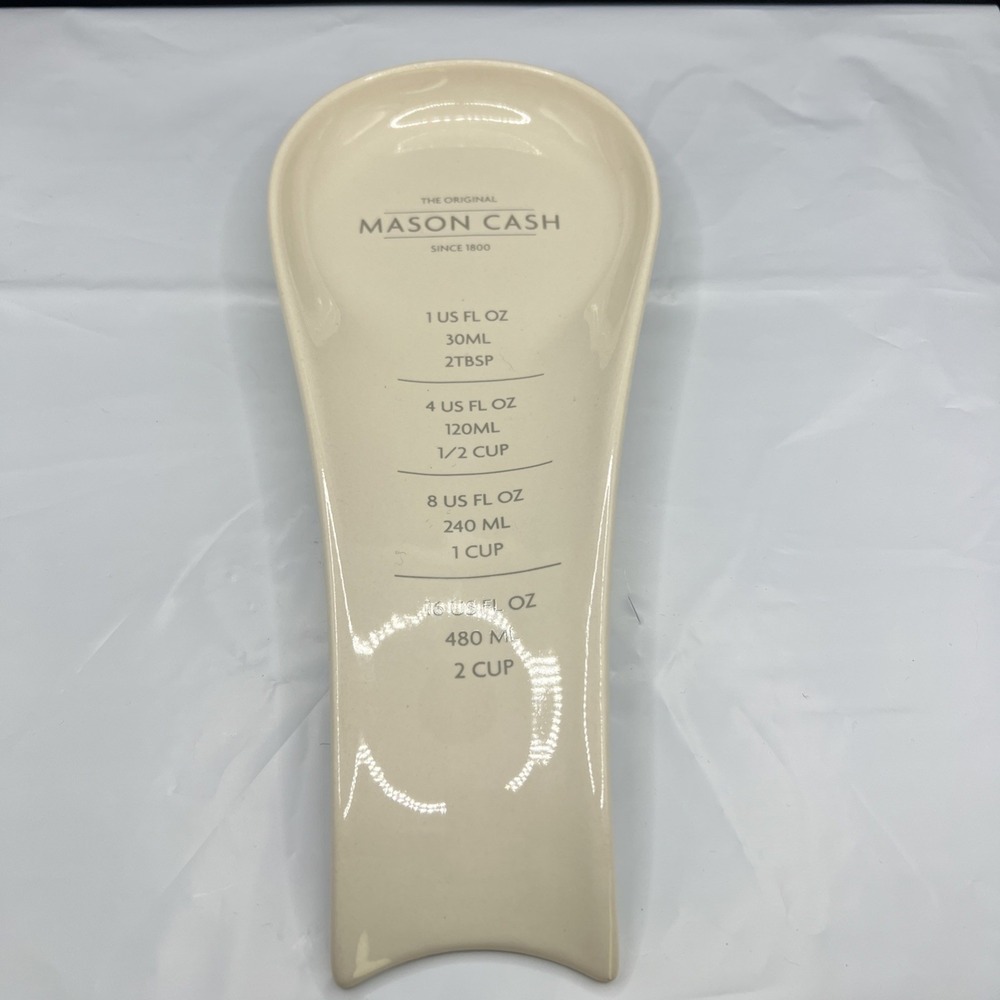 Mason Cash Innovative Stoneware Ivory Spoon Rest w/Measurement Equivalents